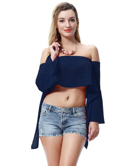 Women’s Off-Shoulder Summer Crop Top