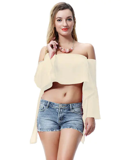 Women’s Off-Shoulder Summer Crop Top