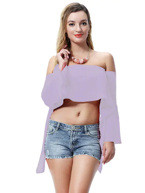 Women’s Off-Shoulder Summer Crop Top