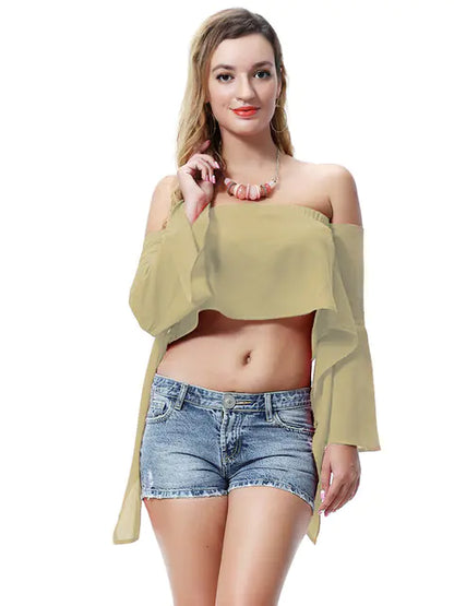 Women’s Off-Shoulder Summer Crop Top