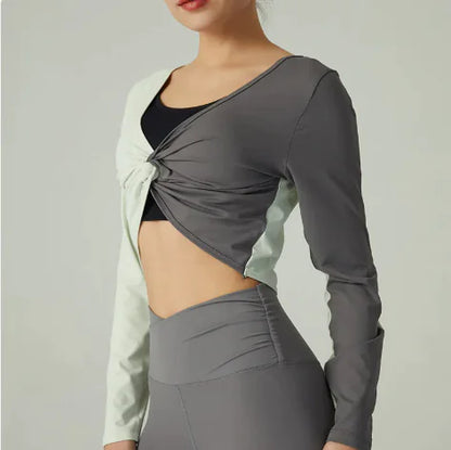 Contrasting Color Tight Yoga Wear Women Outdoor