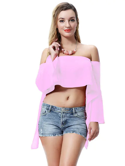 Women’s Off-Shoulder Summer Crop Top