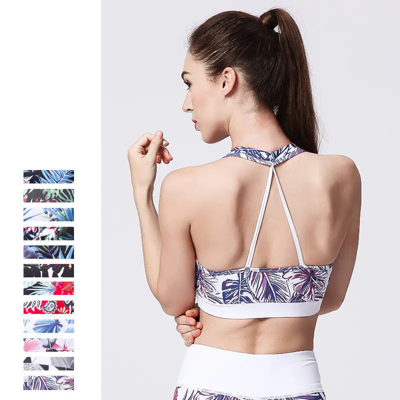 Printed Wireless Sports Bra for Gym Wear