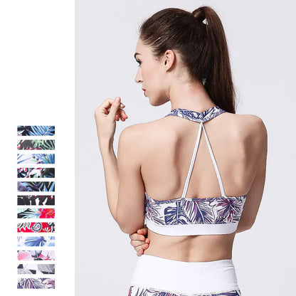 Printed Wireless Sports Bra for Gym Wear
