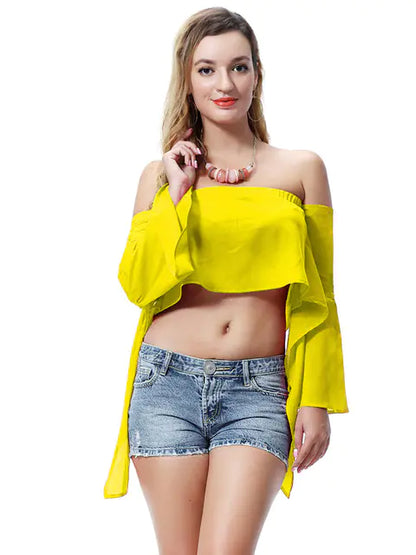 Women’s Off-Shoulder Summer Crop Top