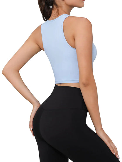 Color-Block Gym Set (Crop Top + Leggings)
