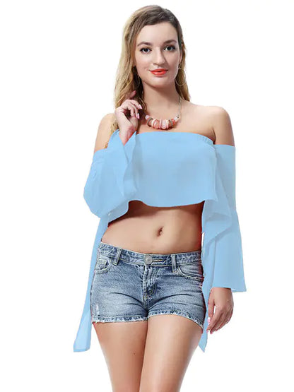 Women’s Off-Shoulder Summer Crop Top