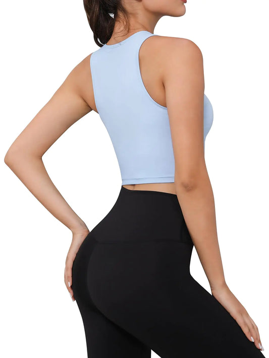 Color-Block Gym Set (Crop Top + Leggings)