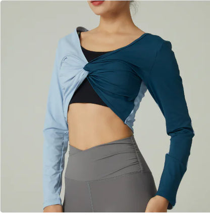 Contrasting Color Tight Yoga Wear Women Outdoor