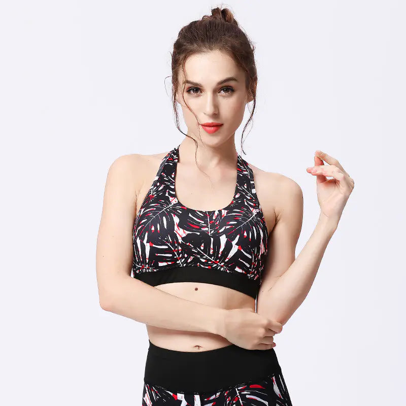 Printed Wireless Sports Bra for Gym Wear
