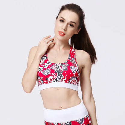 Printed Wireless Sports Bra for Gym Wear